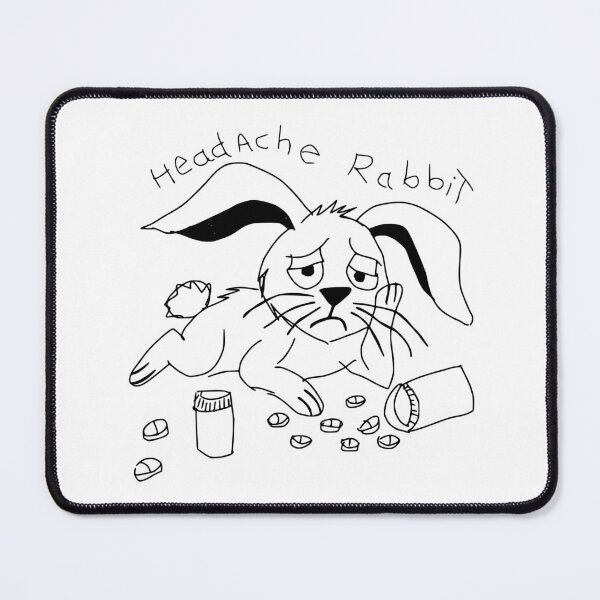 Item preview, Funny Chronic Pain Sticker Headache Rabbit Messy Black Pen Hand Drawn Chronic Illness Sticker Pack Chronic Illness Humor Spoonie Life Mental Health Sarcasm designed and sold by RealLifeMerchies.