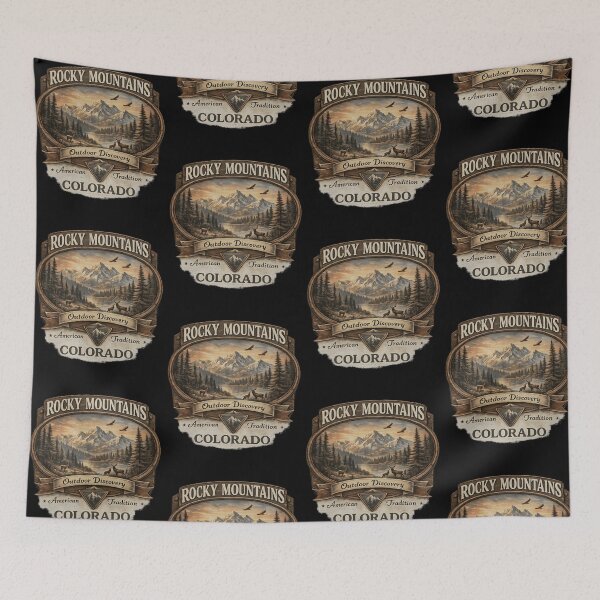 Item preview, Rocky Mountains Colorado Outdoor Discovery Vintage Mountain designed and sold by jinajinawoodood.