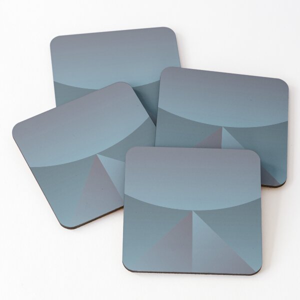 Item preview, Blue Gradient Geometric Pyramid Minimalist Abstract Poster Artwork designed and sold by ByJacobHam.