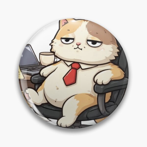 Item preview, "Office Cat on Casual Mode"  "Meet the CEO of Naps" CEO of Doing Nothing Cat design stickers designed and sold by Ulikedigital14.