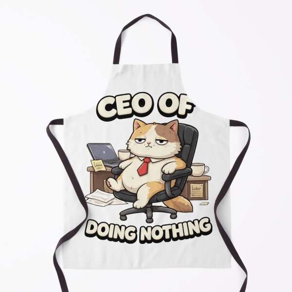 Item preview, "Office Cat on Casual Mode" "Meet the CEO of Naps" CEO of Doing Nothing Cat design stickers designed and sold by Ulikedigital14.