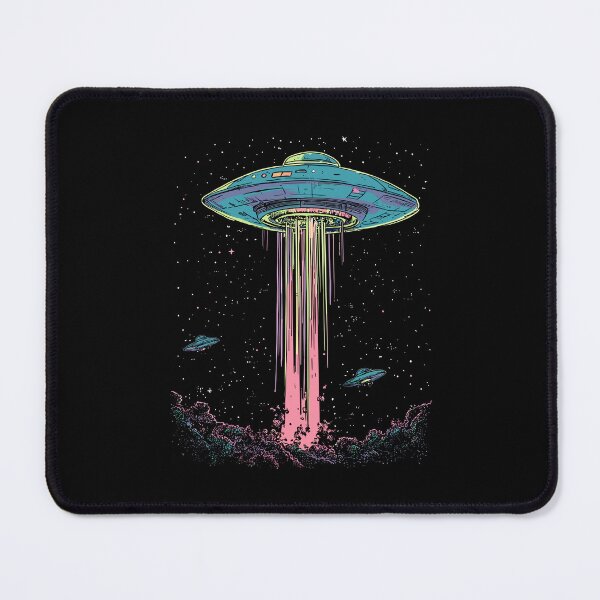 Item preview, UFO Abduction Beam Vintage Sci-Fi Alien Spaceship designed and sold by jinajinawoodood.