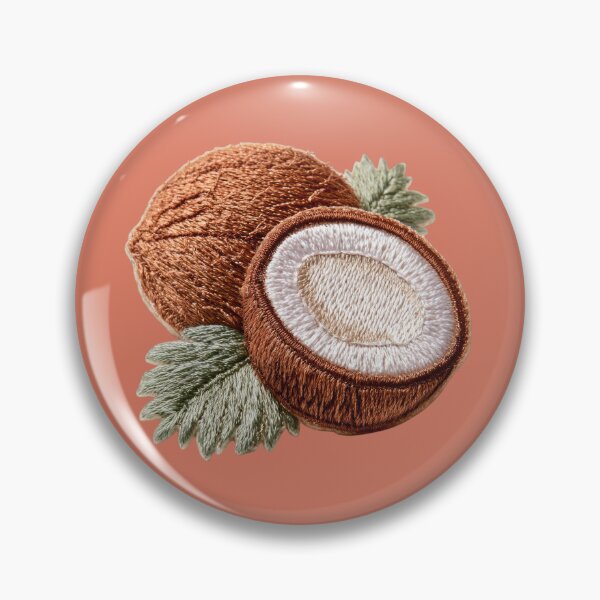 Item preview, Embroidered Coconut Fruit Art designed and sold by MegaNovaArt.