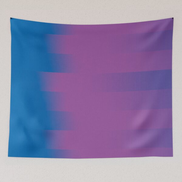 Item preview, Blue Purple Gradient Stripes Abstract Modern Minimalist Poster designed and sold by ByJacobHam.