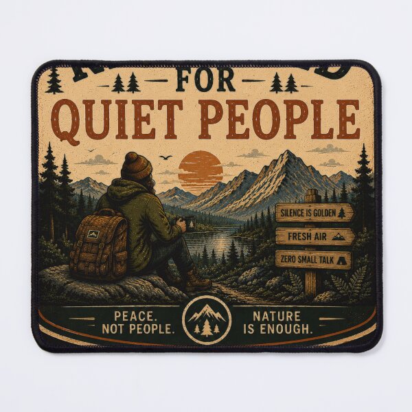 Item preview, Reserv ed For Quiet People – Retro Hiking Introvert Nature Design designed and sold by MotylekAnia.