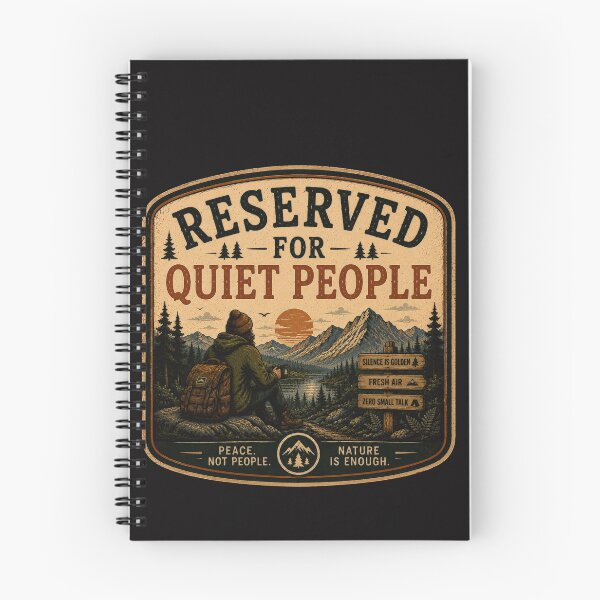 Item preview, Reserv ed For Quiet People – Retro Hiking Introvert Nature Design designed and sold by MotylekAnia.