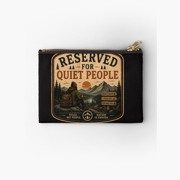 Item preview, Reserv ed For Quiet People – Retro Hiking Introvert Nature Design designed and sold by MotylekAnia.