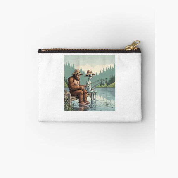 Item preview, Bigfoot and Alien Fishing Funny  designed and sold by suhairee-studio.