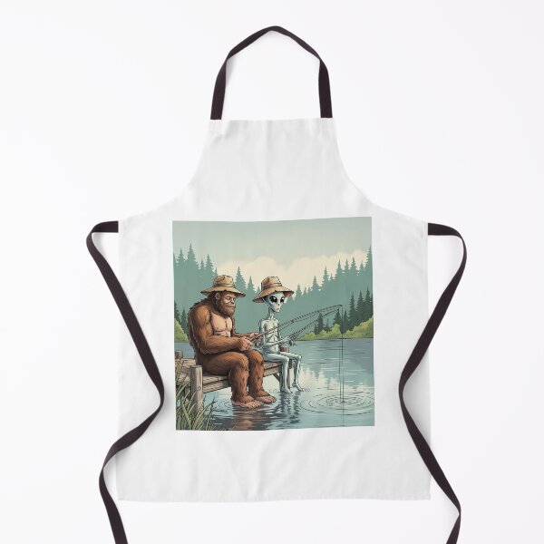 Item preview, Bigfoot and Alien Fishing Funny designed and sold by suhairee-studio.