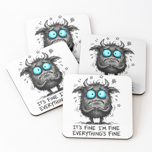 Item preview, I'm Fine Everything Is Fine Sticker designed and sold by atwalstore1992.