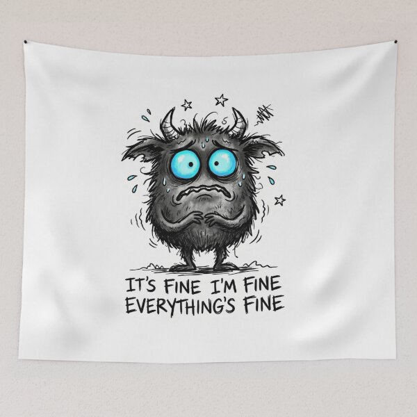 Item preview, I'm Fine Everything Is Fine Sticker designed and sold by atwalstore1992.