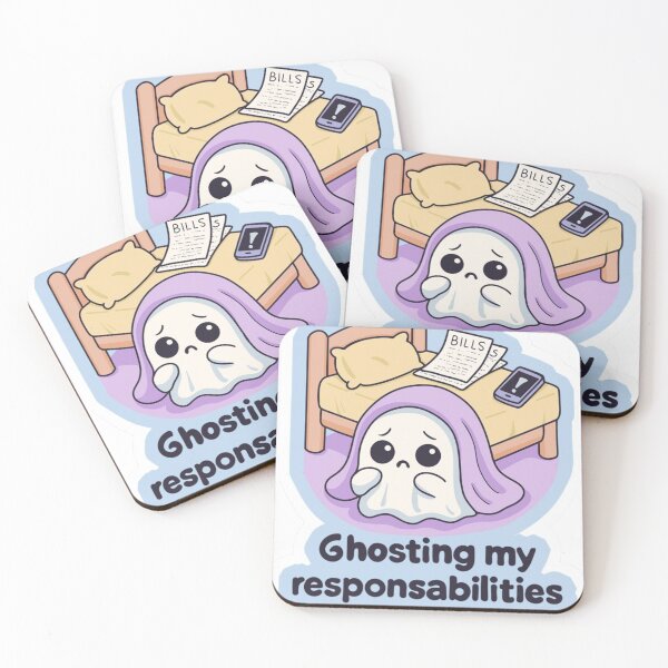 Item preview, "Ghosting My Responsibilities (And Living My Best Procrastinator Life)" designed and sold by Ulikedigital14.
