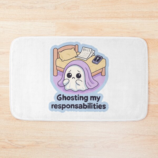 Item preview, "Ghosting My Responsibilities (And Living My Best Procrastinator Life)" designed and sold by Ulikedigital14.