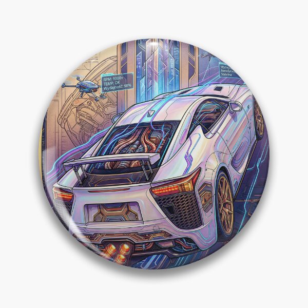 Item preview, High Tech Cybernetic Performance Vehicle Diagnostic Art Poster designed and sold by RevUpDesign.