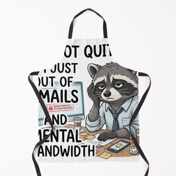 Item preview, Out of Emails and Mental Bandwidth Tired Raccoon designed and sold by SoftAuraStudi0.