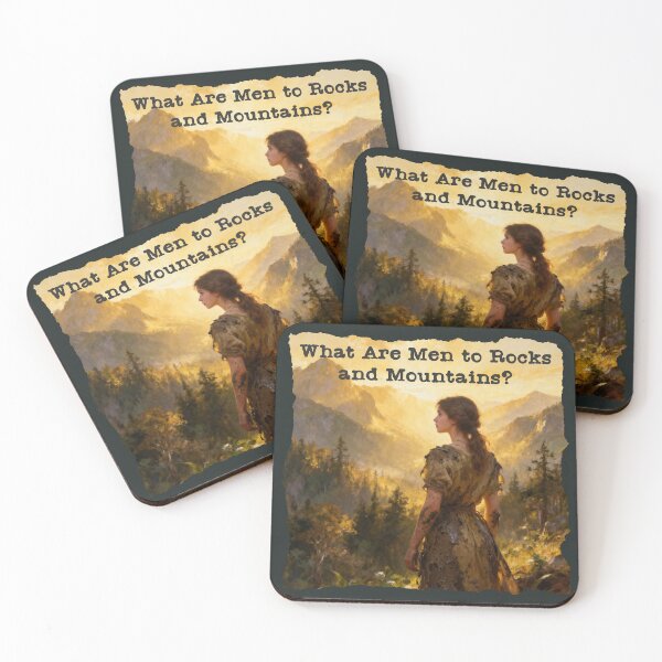 Item preview, What Are Men to Rocks and Mountains – Vintage Pride and Prejudice Jane Austen Quote Art designed and sold by FIREDesignsPOD.
