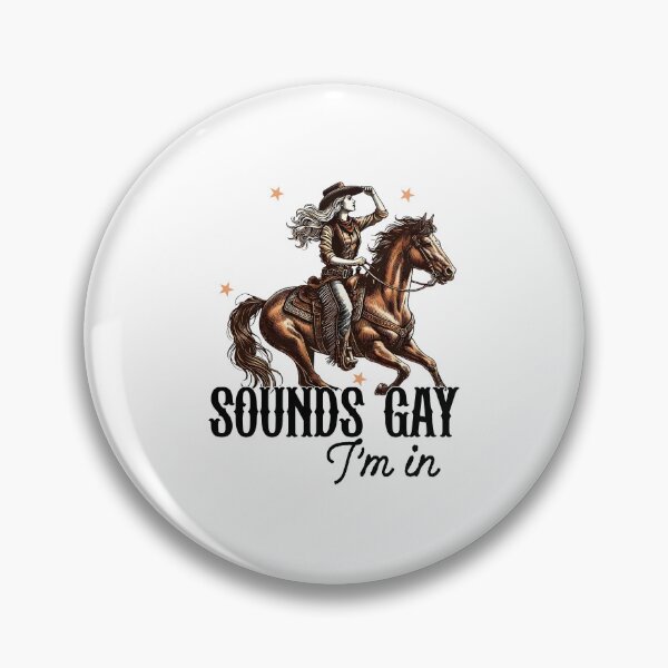 Item preview, Sounds Gay I'm In Funny Cowboy Rodeo LGBTQ Pride Graphic designed and sold by jinajinawoodood.