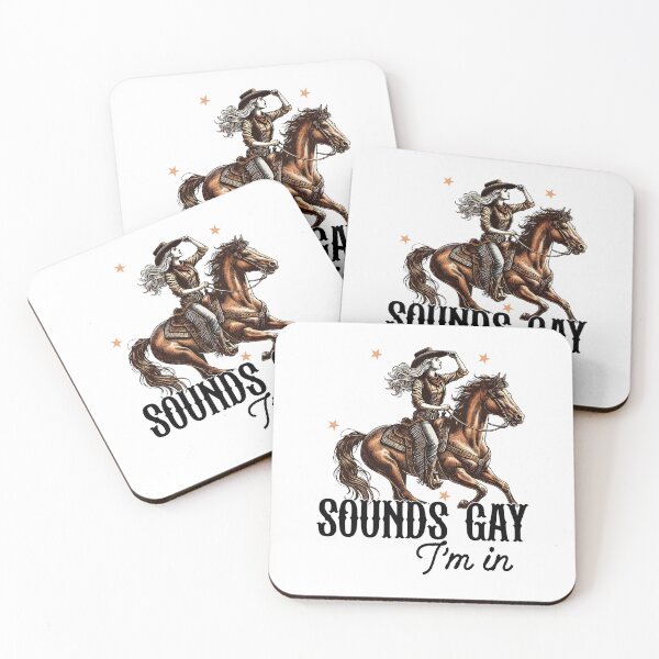 Item preview, Sounds Gay I'm In Funny Cowboy Rodeo LGBTQ Pride Graphic designed and sold by jinajinawoodood.