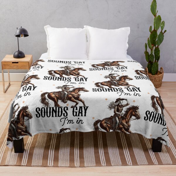 Item preview, Sounds Gay I'm In Funny Cowboy Rodeo LGBTQ Pride Graphic designed and sold by jinajinawoodood.