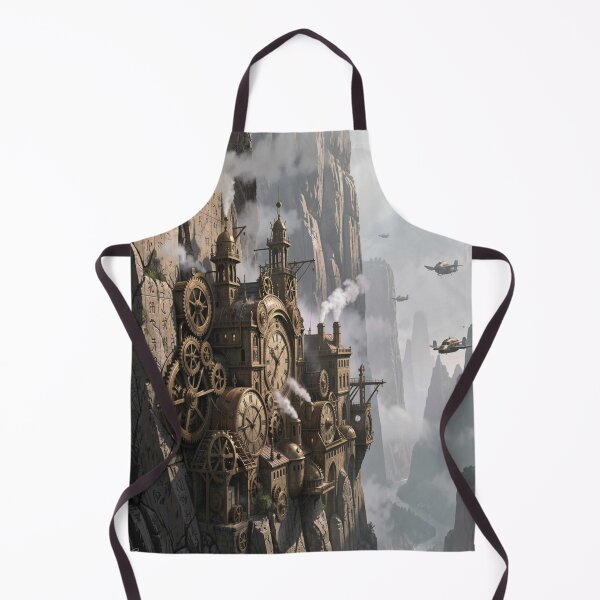 Item preview, Steampunk clockwork city in a vast canyon with gears, steam and monumental rock architecture designed and sold by FotoworldEdel.