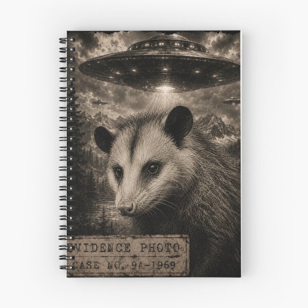 Item preview, Funny Opossum UFO Evidence Photo Vintage Alien designed and sold by will freed18.