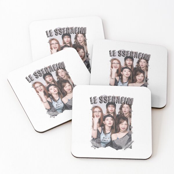 Item preview, Le Sserafimm Kpop Girl Group Black and White Collage Design designed and sold by AJUNICE STUDIO.