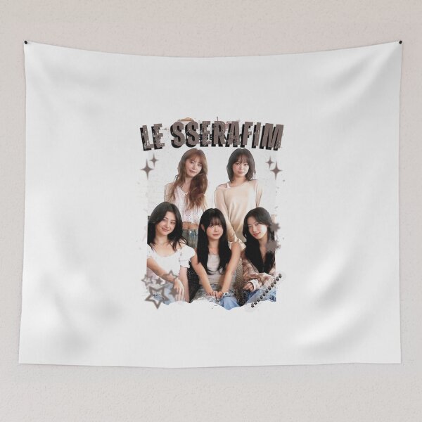 Item preview, Le Sserafimm Kpop Girl Group Black and White Collage Design designed and sold by AJUNICE STUDIO.