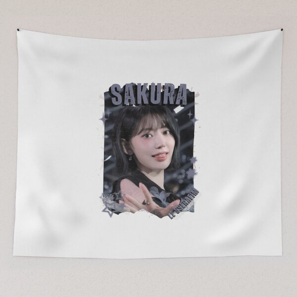 Item preview, Le Sserafimm Sakura Kpop Girl Group Black and White Collage Design designed and sold by AJUNICE STUDIO.