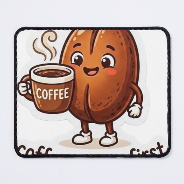 Item preview, Coffee Comes First — Cute Bean Sticker for Caffeine Lovers designed and sold by Ulikedigital14.