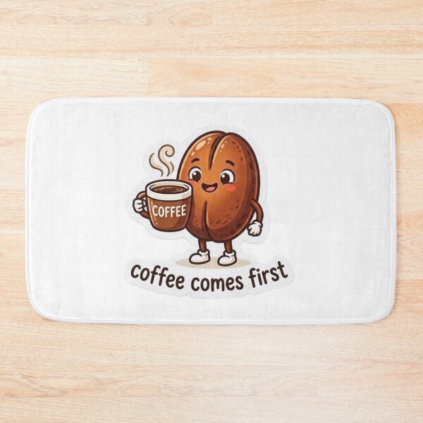 Item preview, Coffee Comes First — Cute Bean Sticker for Caffeine Lovers  designed and sold by Ulikedigital14.