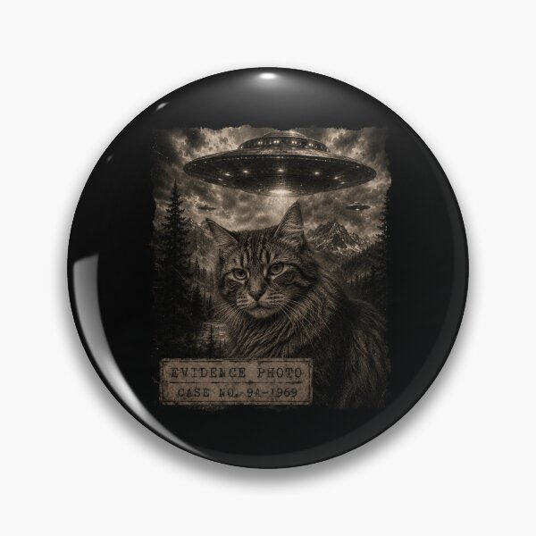 Item preview, Funny Cat UFO Evidence Photo Vintage Alien designed and sold by will freed18.