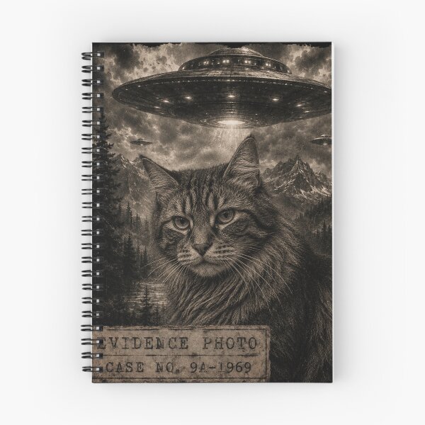 Item preview, Funny Cat UFO Evidence Photo Vintage Alien designed and sold by will freed18.