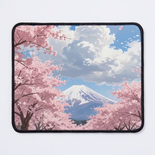 Item preview, Anime Cherry Blossom Road with Mount Fuji designed and sold by vekotpu.