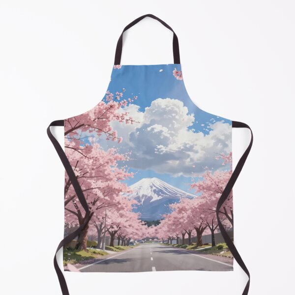 Item preview, Anime Cherry Blossom Road with Mount Fuji designed and sold by vekotpu.