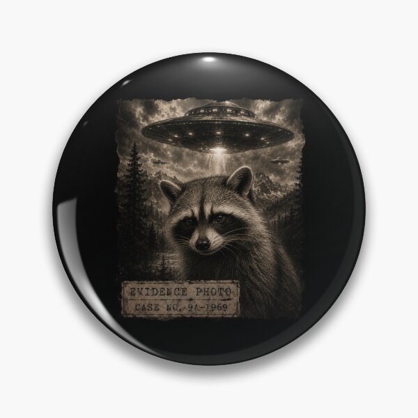 Item preview, Funny Raccoon UFO Evidence Photo Vintage Alien designed and sold by will freed18.