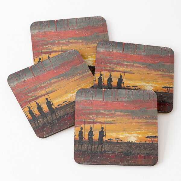 Item preview, African of Village Warriors designed and sold by Inkingdesigns.
