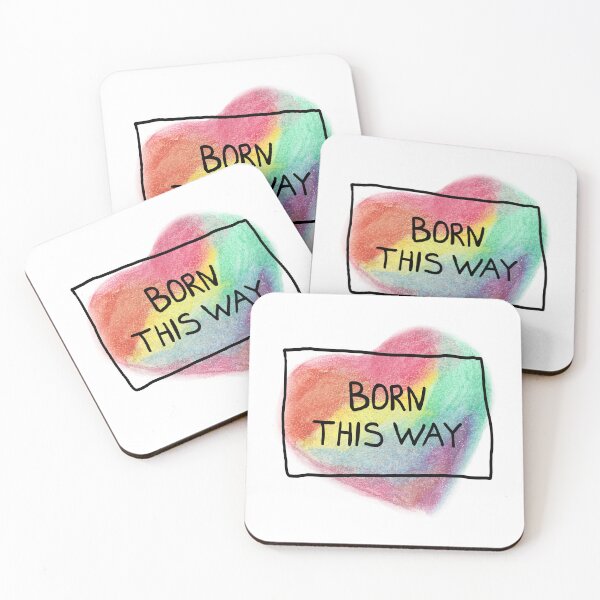 Item preview, Born This Way LGBTQ Pride Rainbow Watercolor Design designed and sold by missbobbit.