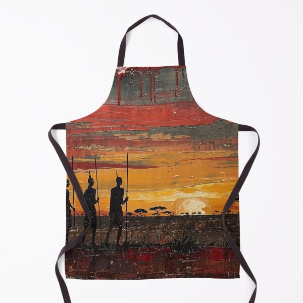 Item preview, African of Village Warriors designed and sold by Inkingdesigns.