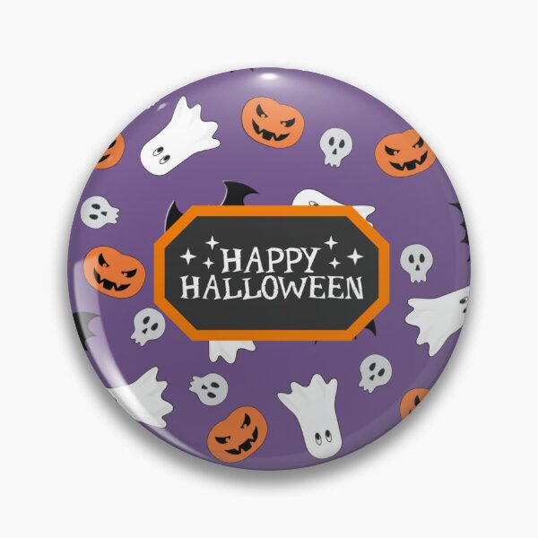 Item preview, Happy Halloween Cute Ghost Pattern Art designed and sold by HorrorInkStudio.