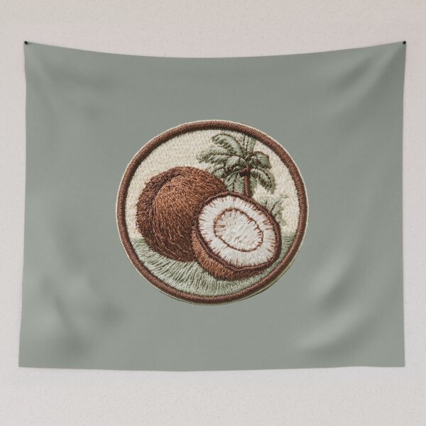 Item preview, Embroidered Coconut Patch Art designed and sold by MegaNovaArt.