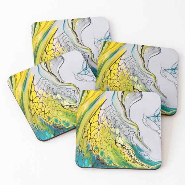 Item preview, Citrus Lagoon Original Fluid Art designed and sold by PourtionOfArt.