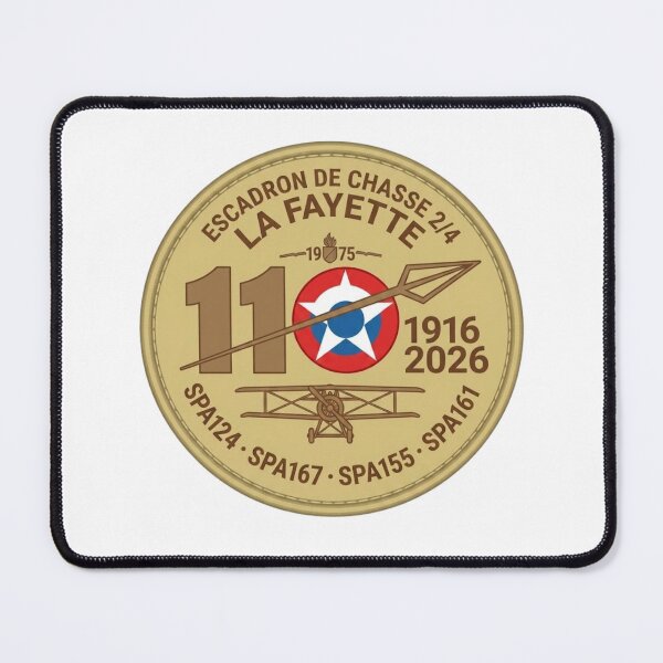 Item preview, Escadron de Chasse 2/4 La Fayette 110th Anniversary Commemorative Patch designed and sold by CharlieDesings.