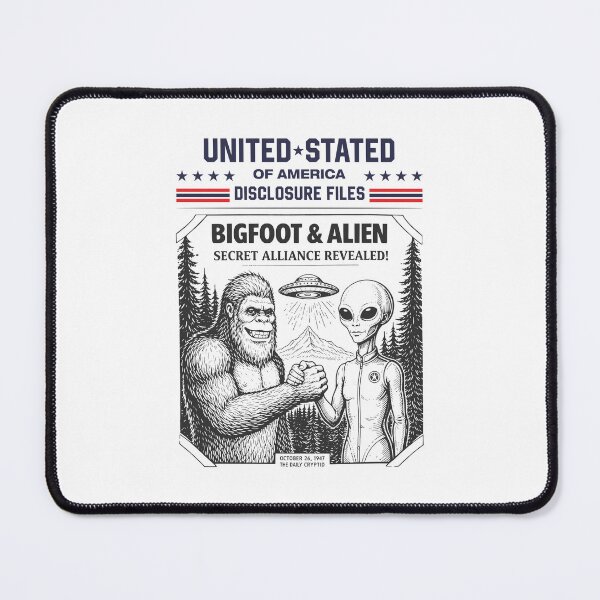 Item preview, Bigfoot And Alien Secret Alliance Revealed Funny Conspiracy designed and sold by jinajinawoodood.