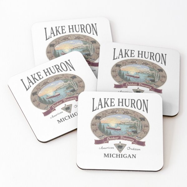 Item preview, Lake Huron Michigan Outdoor Discovery Vintage Nature Lover designed and sold by jinajinawoodood.