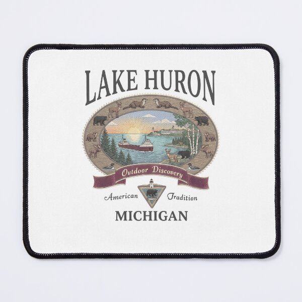 Item preview, Lake Huron Michigan Outdoor Discovery Vintage Nature Lover designed and sold by jinajinawoodood.