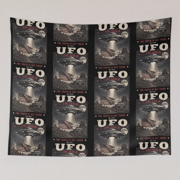 Item preview, UFO In USA Roswell New Mexico Vintage Alien Encounter  designed and sold by jinajinawoodood.