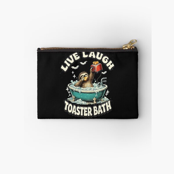 Item preview, Live Laugh Toaster Bath Sloth Shirt Funny Sloth Eating Toast Graphic Retro Bathroom Humor T-Shirt designed and sold by karmaksa.
