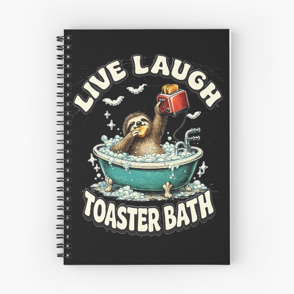 Item preview, Live Laugh Toaster Bath Sloth Shirt Funny Sloth Eating Toast Graphic Retro Bathroom Humor T-Shirt designed and sold by karmaksa.