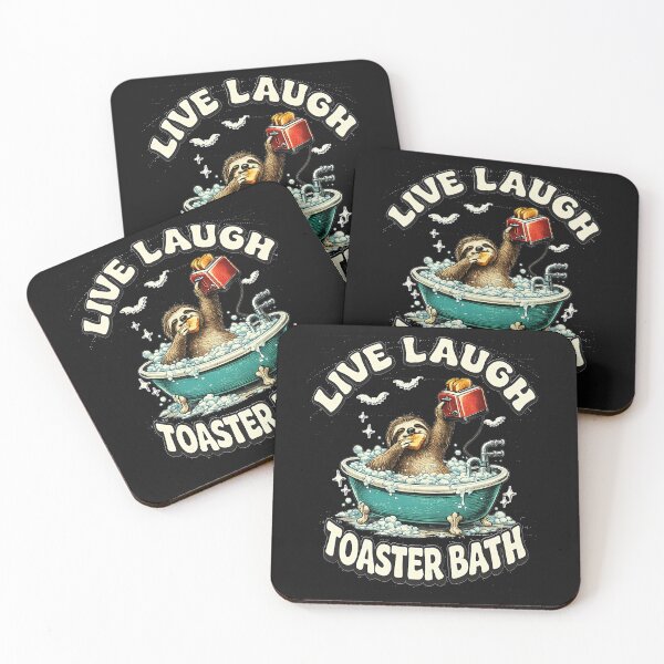 Item preview, Live Laugh Toaster Bath Sloth Shirt Funny Sloth Eating Toast Graphic Retro Bathroom Humor T-Shirt designed and sold by karmaksa.