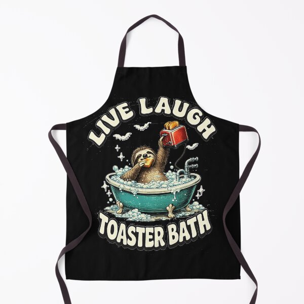 Item preview, Live Laugh Toaster Bath Sloth Shirt Funny Sloth Eating Toast Graphic Retro Bathroom Humor T-Shirt designed and sold by karmaksa.